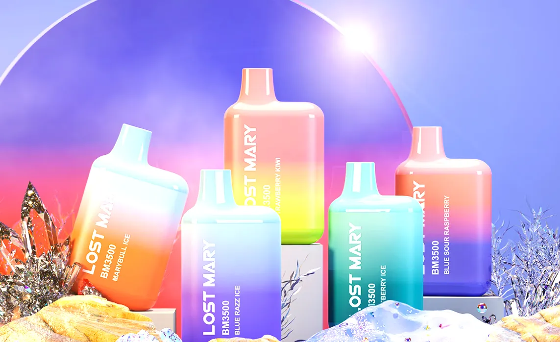 Lost Mary OS5000 disposable vape devices featuring compact shape and flavor-focused design.