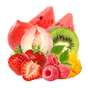 Raspberry watermelon & Mango peach & Strawberry kiwi