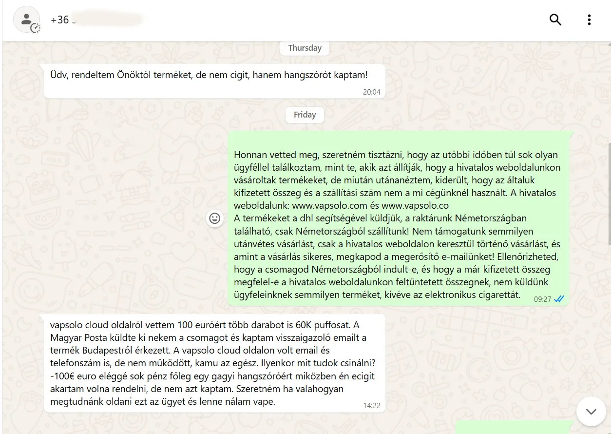 User scam example 1