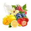 strawberry mango-blue razz lemonade-Vanilla ice cream-sour triple berry