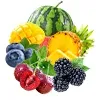 blue razz cherry-mango pineapple-BlackBerry mint- watermelon cherry