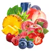 Pineapple apple pear-Red bull -Cherry cola -Solo #1 -strawberry kiwi -Sex on the beach
