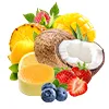 Blue razz lemonade -cherry berry -Strawberry banana -Triple melon -Peach mango pineapple -Watermelon ice