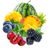 blue razz cherry-mango pineapple-BlackBerry mint- watermelon cherry