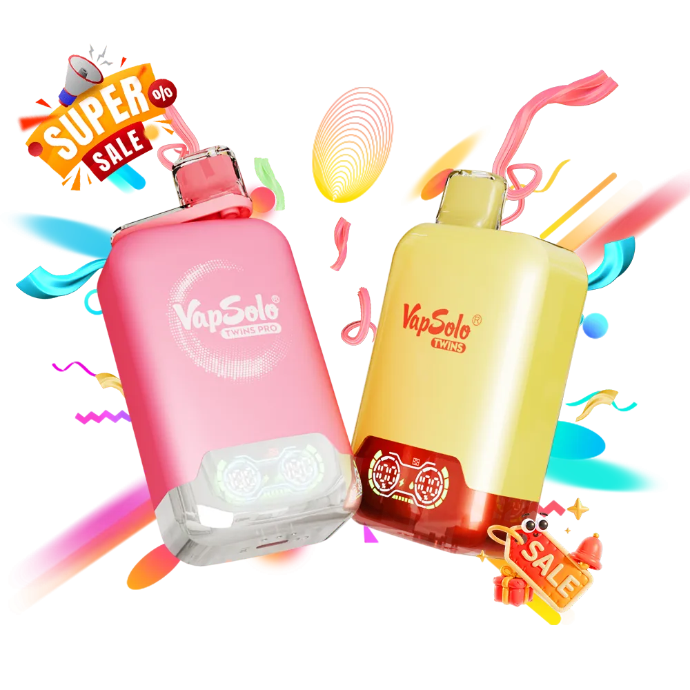 Twins + Twins Pro Bundle set de vape desechable con sabores fijos