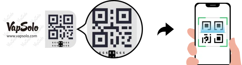 Scan the VapSolo QR code with a mobile phone